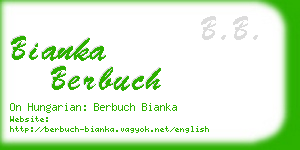 bianka berbuch business card